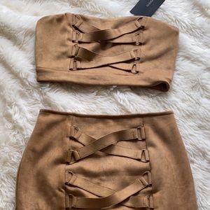 Suede Camel Set